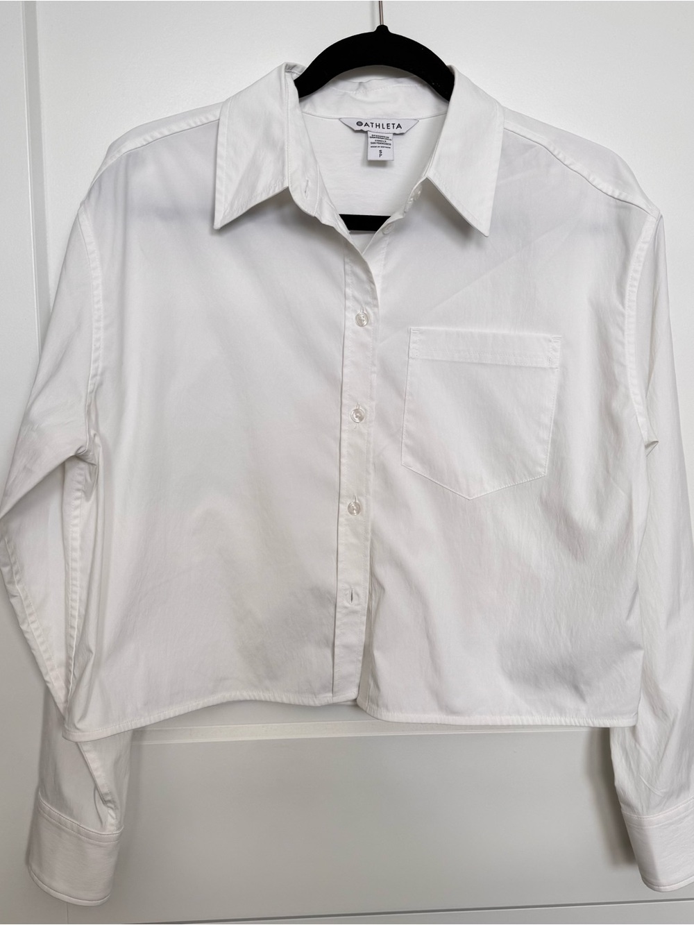 Athleta Midday Crop Shirt - Size S - White EUC